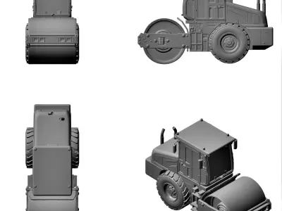 road roller static model 3D print model
