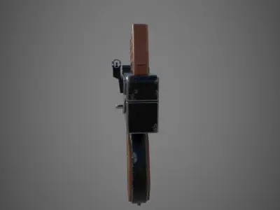 Pistol using a rifle ammo Low-poly 3D model