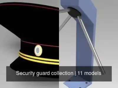 Security guard collection 3D Model Pack