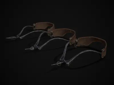 Three Prick Spurs Low-poly 3D model