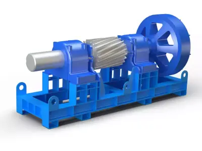 Industrial Gear Reducer 3D model