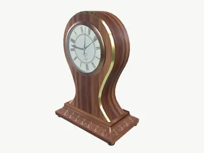 Desk Clock Low-poly 3D model