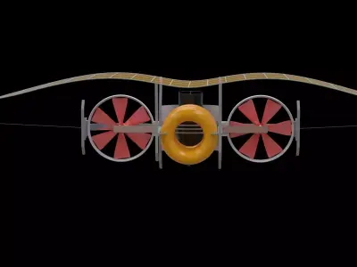 Rescue aircraft  Low-poly 3D model
