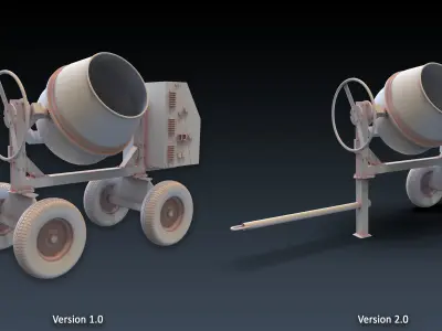 CEMENT MIXER MACHINE 3D MODEL 3D model