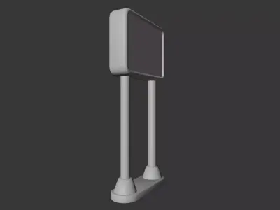 Low Poly Digital Billboard 3D model purchase