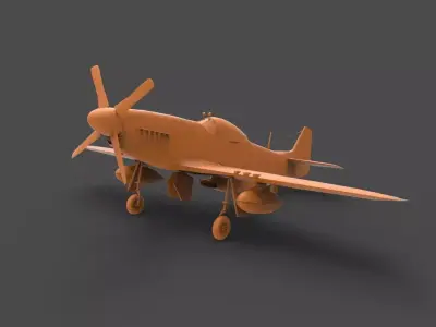 P-51 Mustang 3D print model