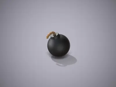 Round Bomb Low-poly 3D model