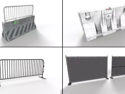 Construction Site Props - Game Ready 3D Assets Low-poly 3D model