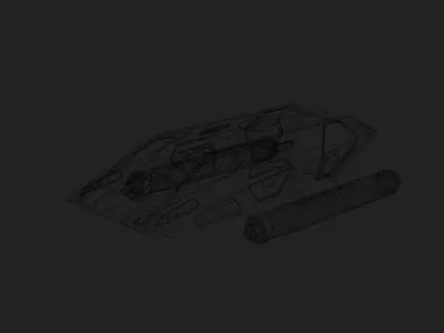Star Trek Shuttle Low-poly 3D model