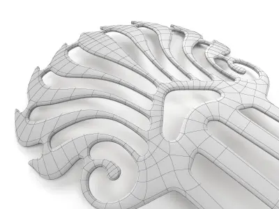 Hairbroochs steampunk hair comb Free 3D model