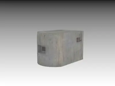 Small bunker Free low-poly 3D model
