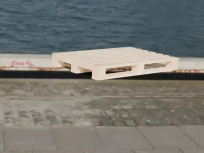 Wooden Storage Crates - Pallet Pack Low-poly 3D model