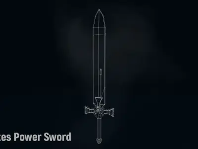 AC Astartes Power Sword Low-poly 3D model