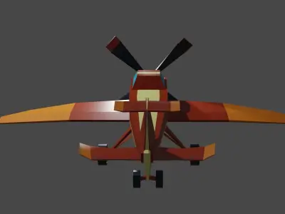 Propeller Airplane  Low-poly 3D model