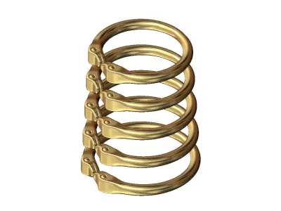 Double head open minimalist serpent ring US sizes 6to10 3D print model