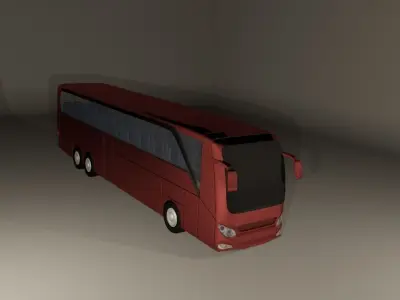 High poly bus 3D model