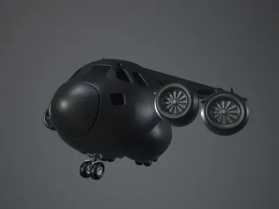 Plane Egg Boeing C17 Low-poly 3D model