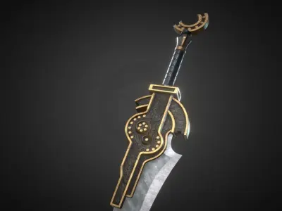 Sword titan Low-poly 3D model