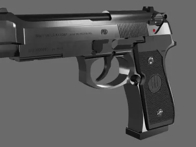 Beretta M9 Model Free 3D model