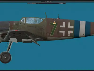 Me-109 G-10 Free 3D model
