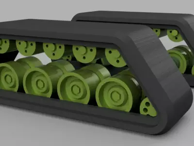 Track chain 02 rubber type Free 3D model