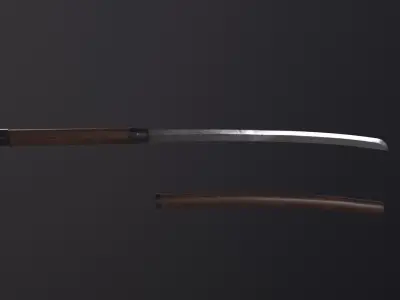 Ninja sword 3D Model Low-poly 3D model