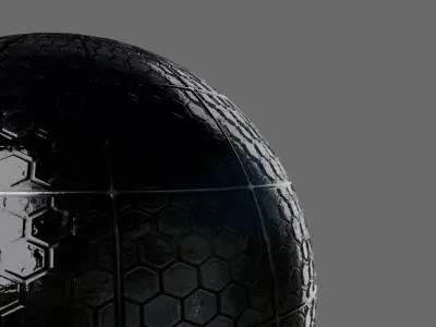 Hexagon Glass Seamless PBR Material Texture