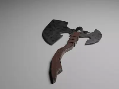 Double Bladed Battle Axe  Free 3D model