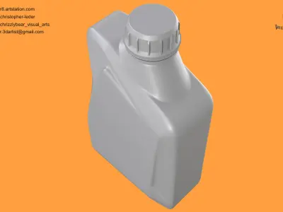 1L Canister High Quality 3D Model  3D model