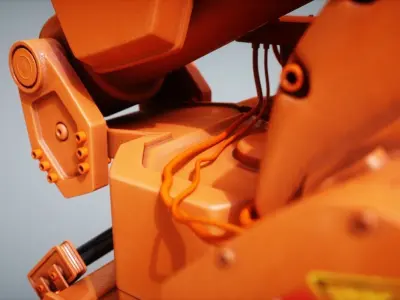 Industrial Robot IRB Low-poly 3D model