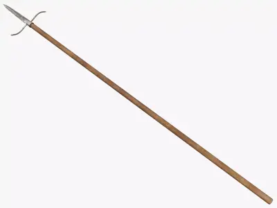 Medieval Spear Low-poly 3D model 6