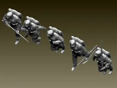 Austria soldiers ww1 3D print model