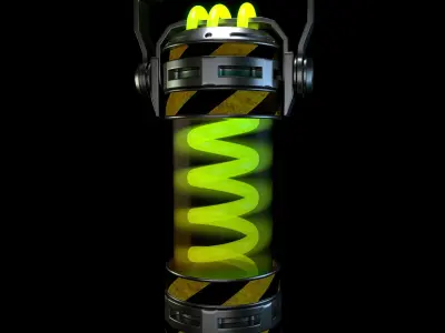 Capsule 3D model grenade launcher 3D model