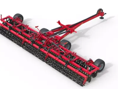 Agricultural Tillage Low-poly 3D model