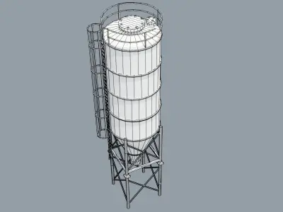 Storage Tank Low-poly 3D model