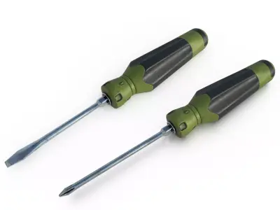 Phillips and Straight Screwdriver 3D model