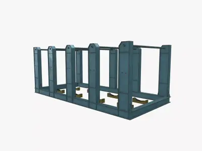 Roller storage stand Low-poly 3D model