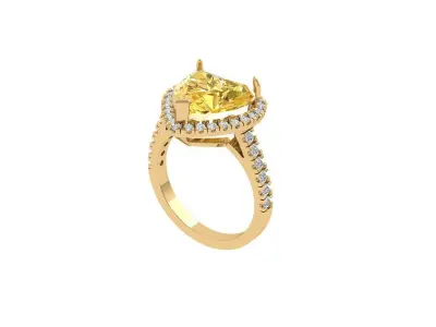 Heart  Engegement Ring 3D print model purchase