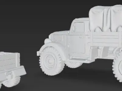 Classic Military Ammo Truck 3 3D print model