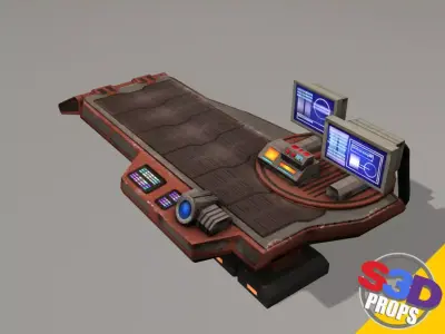 Scifi repair table 3D model