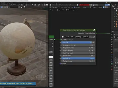 Antique Globe Low-poly 3D model