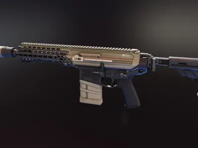 Sig MCX Raptor Low-poly 3D model