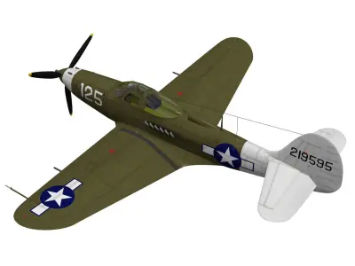 Bell P-39 Airacobra 3D model buy