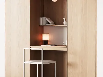 453 office furniture 26 workplace 10 desk niche working zone 3D model