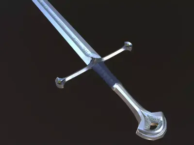 Anduril - Flame of the West Low-poly 3D model