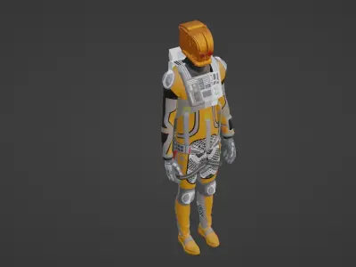 Robot Soldier - Assault Soldier Low-poly 3D model 2
