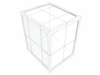 Old Wooden Cargo Crate 9 PBR Low-poly 3D model