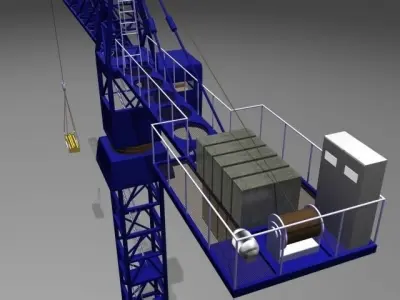 Tower Crane 3D model 3