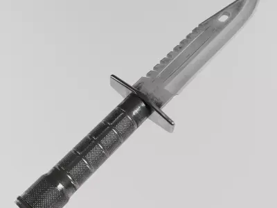 Combat knife 3D model purchase
