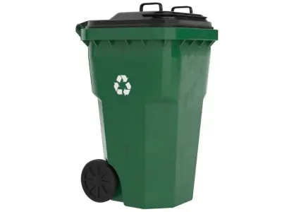 Garbage Container 1 Textured 3D model